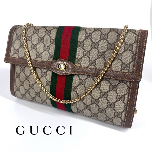 Gucci Handbags - Gucci Ophidia Sherry Line Supreme GG Monogram Clutch Crossbody Bag